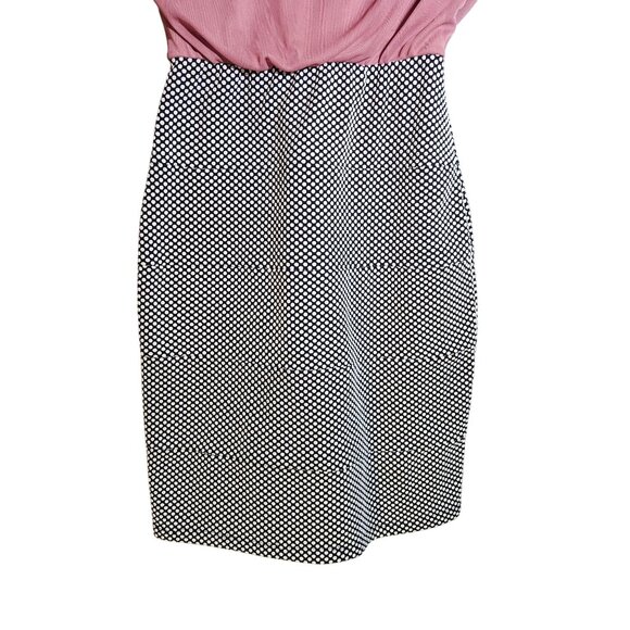 Enfocus Studio Pink & Black Polka Dot Sheath Dress Size 8 - Picture 3 of 13